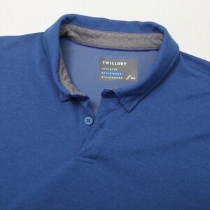 Twillory Polo Shirt Mens 2XL Blue Athleisure Athletic Performance Golf